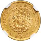 German States - Saxony. 5 Marks, 1877-E. NGC EF45 - 2