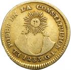 Ecuador. Escudo, 1833-GJ. F - 2