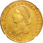 Ecuador. 8 Escudos, 1838-ST. NGC EF