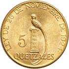 Guatemala. 5 Quetzals, 1926. BU