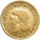 Colombia. 2 Pesos, 1863. VF