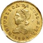 Colombia. Escudo, 1824-FM (Popayan)