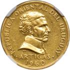 Uruguay. Pattern Gold 5 Centesimos, 1960. NGC PF