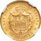 Spain. 25 Pesetas, 1880 (80) MSM. NGC MS63 - 2