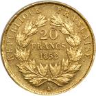 France. 20 Francs, 1852-A. AU - 2