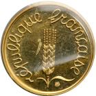 France. Gold Piefort 1 Centime, 1974. PF