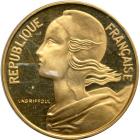 France. Gold Piefort 10 Centimes, 1974. PF