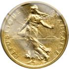 France. Gold Piefort &frac12; Franc, 1974. PF