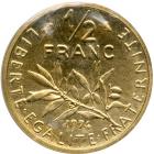 France. Gold Piefort &frac12; Franc, 1974. PF - 2
