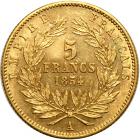 France. 5 Francs, 1854-A (Paris). AU - 2