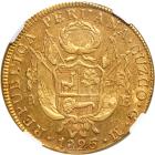 Peru. 8 Escudos, 1826-GM (Cuzco). NGC EF40 - 2