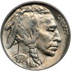 1936-S Buffalo Nickel. Repunched S. PCGS MS66