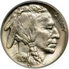 1921 Buffalo Nickel. PCGS MS66
