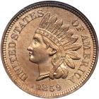 1859 Pattern Cent. Copper-nickel, plain edge. NGC MS65