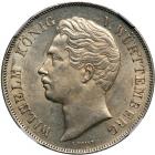 German States - Wurttemberg. 2 Gulden, 1847 NGC MS62