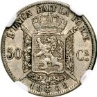 Belgium. 50 Centimes, 1868. NGC AU50 - 2