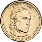 2009-P. Partial Edge Lettering. John Tyler - Position B. PCGS MS65