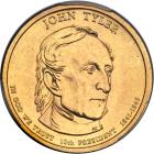 2009-P. Edge Error. Double Edge Lettering. Overlap. John Tyler - Position B. PCGS MS66