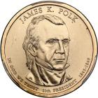 2009-P. Edge Error. Weak Edge Lettering. James K. Polk, Position A - Satin Finish