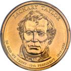 2009-P. Edge Error. Double Edge Lettering - Overlap. Zachary Taylor - Position A. PCGS MS65