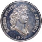 1859 Pattern Half Dollar. Silver, reeded edge. NGC PF64