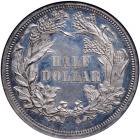 1859 Pattern Half Dollar. Silver, reeded edge. NGC PF64 - 2