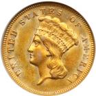 1878 $3 Gold. NGC AU58