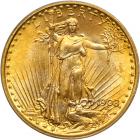 1908 $20 St. Gaudens. No motto. PCGS MS65