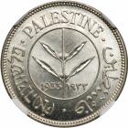 Palestine. 50 Mils, 1933. NGC MS64