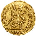 The Visigoths. Transitional Series, AD. 527-565. Gold Tremissis (1.4g). EF - 2