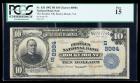 1902, $10 National Bank Note. The Peoples NB, Rocky Mount, VA. Ch. #8984. PCGS Fine 15