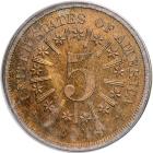 1866 Pattern Five Cents. Copper, plain edge. PCGS PF64 - 2