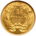 1884 $1 Gold Indian. NGC MS67 - 2