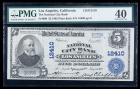 1902, $5 National Bank Note. The National City Bank, Los Angeles, CA. Ch. # 12410. PMG Extremely Fine 40