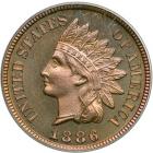 1886 Indian Head Cent. Variety 2. PCGS PF65