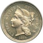 1873 Nickel Three Cents. Closed 3. PCGS PF65