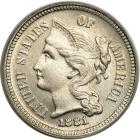 1881 Nickel Three Cents. PCGS PF67