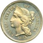 1885 Nickel Three Cents. PCGS PF67