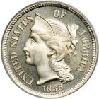 1886 Nickel Three Cents. PCGS PF66