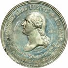 1876 Washington "See How We Prosper" Medal in White Metal Baker-428B NGC graded Unc Details, Corroded