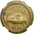 1864 US Civil War Patriotic Token Fuld 241/338b in Brass Rarity-8 NGC graded MS63