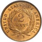 1864 Two Cents. Large motto. PCGS MS65 - 2