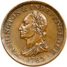 1783 Washington & Independence Draped Bust Cent Restrike with Engrailed Edge Breen-1193 VF35