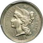 1865 Nickel Three Cents. PCGS MS64