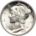 1916 Mercury Dime. PCGS MS66