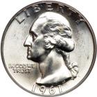 1961 Washington Quarter Dollar. PCGS MS66