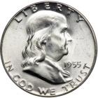 1955 Franklin Half Dollar. PCGS MS65