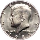 1982-P Kennedy Half Dollar. PCGS MS66