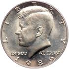 1986-P Kennedy Half Dollar. PCGS MS67