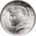 1924 Peace Dollar. PCGS MS66